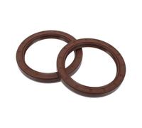 VekAuto Universal Oil Seal TC Double Lip W Steel Spring Seal Ring Rotary Shaft Seal 70x90x10mm High Pressure FKM Rubber Brown 2 Pcs