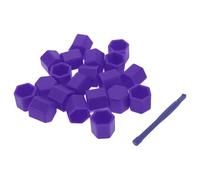 VekAuto Wheel Lug Nut Bolt 19mm Rims Tire Nut Screws Dust Cap Cover Nut Protection Silicone Purple Outer with Removal Tool