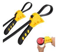 VEKEK 2-Piece Adjustable Wrench Set,Adjustable Oil Filter Strap Wrench, Heavy Duty Rubber Pipe Wrench,Jar Opener for Mechanics Plumbers DIY,Great for Plumbing Tasks