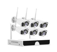 VEKELETE 3MP 5MP WiFi CCTV System 10CH NVR Security Camera System Two Way Audio Outdoor IP Cameras Video Surveillance Kit(None,10CH 5MP 6 Cameras)