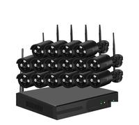 VEKELETE 5MP WiFi CCTV Camera Security System Detect IR NightVision Bullet Camera Set 16CH NVR CCTV Surveillance System(None,ARMY GREEN_UK PLUG)