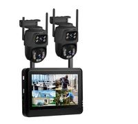 VEKELETE 6MP Dual Lens WIFI IP Camera 8CH NVR 7-inch LCD Screen Video Recorder Home Security Camera System Surveillance(1T,7INCH AND 2 CAM_US PLUG)