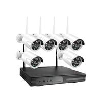 VEKELETE 8CH 3.0MP Audio FHD NVR Kit P2P Indoor Outdoor IR Night Vision Security 3.0MP Audio IP Camera WIFI CCTV System(1T,8chx6 cam 3MPAudio)