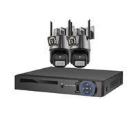 VEKELETE 8MP 4K PTZ Security Wifi Cameras System Kit Human Detection Audio Alarm Record 10CH POE NVR CCTV Outdoor Home Video Surveillance(2T,10CH NVR 2CAMERA_AU PLUG)