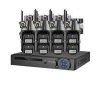 VEKELETE 8MP 4K PTZ Security Wifi Cameras System Kit Human Detection Audio Alarm Record 10CH POE NVR CCTV Outdoor Home Video Surveillance(None,10CH NVR 8CAMERA_US PLUG)