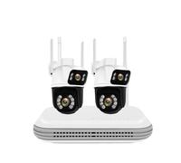 VEKELETE 8MP PTZ WIFI Camera Kit Dual Lens PTZ IP Camera Smart Home Night Vision NVR Outdoor 8CH CCTV Camera System(1T,NVR WITH 2PCS CAMERA_AU PLUG)