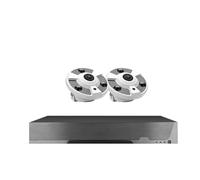 VEKELETE Tuya POE Fisheye Camera CCTV Kit 4K 8CH POE NVR Kit Home 360 Panoramic Security Camera System 5MP Camera Video Surveillance Set(4T,8CH NVR 2 CAMERA_US PLUG)
