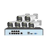 VEKELETE Tuya Smart Life 8CH 8MP 4K 4/6/8 Camera POE Video Surveillance Kit Monitor NVR CCTV Security Metal Shell System Waterproof(4T,8MP 8CH 6CAMEAR_AU PLUG)
