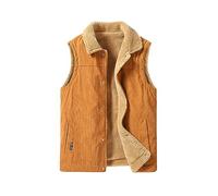 Vekewsap Men's Corduroy Vest Lightweight Thermal Vest Sleeveless Transition Vest 2025 Fishing Vest Outdoor Vest Functional Vest Winter Jacket Sporty Winter Vest Stand-Up Collar Outdoor Jacket Fleece