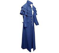 Vekewsap Steampunk Gothic Uniform Men's Pirate Vampire Costume Priest Robe Theatre Clothing Victorian Jacket Tuxedo Tailcoat Renaissance Cosplay Daily Costume Uniform Dress