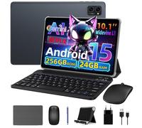 VekfulPC Tablet 10 Inch Android 15, Android Tablet with Pen and Keyboard, Gemini Ai 2.0, 24GB +256GB/2TB, 8MP AI Camera, Widevine L1, Fast Charge, 2 in 1 with Mouse and Stand, 2 Year Warranty