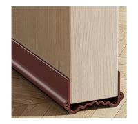 Veki 100cm Cutable Draught Excluder for Bottom of Doors, PVC Double-Sided Draft Excluder for Doors, Noise Blocker Door Draft Excluder, Under Door Draft Stopper for Energy Saving (Wide 3.5-5cm, Brown)