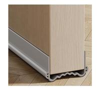 Veki 100cm Cutable Draught Excluder for Bottom of Doors, PVC Double-Sided Draft Excluder for Doors, Noise Blocker Door Draft Excluder, Under Door Draft Stopper for Energy Saving (Wide 3.5-5cm, Grey)