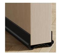 Veki 100cm Cutable Draught Excluder for Bottom of Doors, PVC Double-Sided Draft Excluder for Doors, Noise Blocker Door Draft Excluder, Under Door Draft Stopper for Energy Saving (Wide 3.5-5cm, Black)