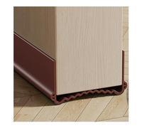Veki 100cm Cutable Draught Excluder for Bottom of Doors, PVC Double-Sided Draft Excluder for Doors, Noise Blocker Door Draft Excluder, Under Door Draft Stopper for Energy Saving (Wide 5.5-8cm, Brown)