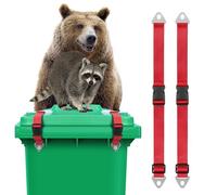 Veki 2PCS Trash Can Locks for Animals, Bear Proof Trash Can, Prevent Animals from Rummaging Through Your Trash Cans, Prevents Trash from Being Scattered on The Ground in Strong Winds (Red 2PCS)