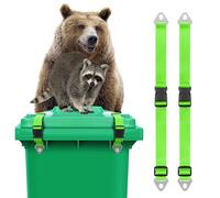 Veki 2PCS Trash Can Locks for Animals, Bear Proof Trash Can, Prevent Animals from Rummaging Through Your Trash Cans, Prevents Trash from Being Scattered on The Ground in Strong Winds (Green 2PCS)