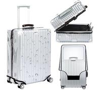 Veki Clear Protective PVC Suitcase Cover with Zip, Waterproof Dustproof Luggage Cover Protector Bag, Trolley Case Cover Protect Suitcase from Scratch for Travel Accessories (22inch)