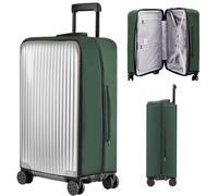 Veki Clear PVC Travel Luggage Cover, Elastic Waterproof Suitcase Cover Protector, Dustproof Protective Luggage Covers, Trolley Case Protector for Business, Travel, Daily Use (Dark Green, 28 Inch)