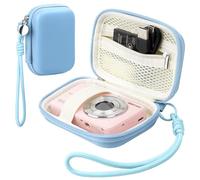 Veki Digital Camera Case Compatible with KODAK PIXPRO FZ45-BK 16MP Vlogging/ RX100 VII/VAHOIALD FHD 1080P/ SX740/ Sony ZV-1, Compact Digital Camera Bag with Lanyard (Blue)