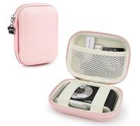 Veki Digital Camera Case Compatible With KODAK PIXPRO FZ45 FZ55/ for Canon G7X Mark II/for CAMKORY DC403 FHD 1080P Digital Point and Shoot Vlogging/SD Card, Travel Carry Cases Bag (Sakura Pink)