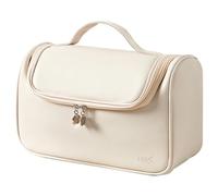 Veki Travel Carrying Case for Dyson Airwrap Styler and Shark Flexstyle, Portable Travel Storage Bag for Dyson Supersonic, Hanging Storage Organizer Bag for Hair Dryer and Attachments (White)