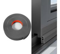 Veki Window Draft Excluder for Soundproof, Self-Adhesive Draught Excluder, Insulation Seal Strip for Windows, Window Draft Stopper Blocker, Weather Stripping for Door Frame (Grey, 4M)