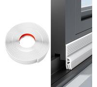 Veki Window Draft Excluder for Soundproof, Self-Adhesive Draught Excluder, Insulation Seal Strip for Windows, Window Draft Stopper Blocker, Weather Stripping for Door Frame (White, 4M)