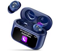 VEKJ Bluetooth Headphones, Mini 48 Hours Sleep Headphones Bluetooth 5.4 with Touch Screen, 2026 In-Ear Headphones Wireless, Midnight Blue