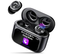 VEKJ Mini Sleep Headphones with Touch Screen, 2025 In-Ear Headphones Wireless with ENC Noise Cancelling, IPX7 Earphones, Black