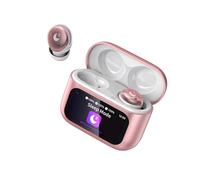 VEKJ Wireless Earbuds with Smart Touch Screen, 2026 Mini Sleep Earbuds Bluetooth 5.4 Headphone In Ear with Noise Cancelling Mic Rose