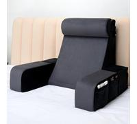 Vekkia 21" Adjustable Reading Pillow - 60° Ergonomic Wedge Backrest, 2 Large Side Pockets, Perfect for Tall Adults, Reading, TV, Gaming, Work, Nursing, Recovery