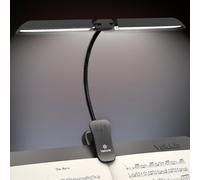 Vekkia 96 Led Rechargeable Music Stand Light, Folding Clip On Piano Lamp | 3 Color × 5 Brightness Levels, Long Lasting up to 140 Hrs, Portable Professional Super Bright Lamp for Musicians