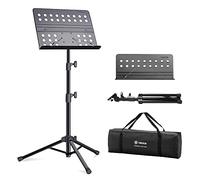Vekkia Sheet Music Stand - Professional Portable Music Stand with Carrying Bag, Metal Super Sturdy for Laptop Projector Desktop Book Stand (Upgraded Version: more Sturdy and more Portable)