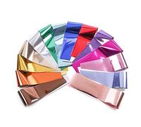 Vektenxi Premium Quality 14pcs Nails Stickers Decals Metal Holographic Transfer Foil for Nail Art