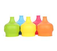 Vektenxi Premium Quality Kid Toddler Baby Portable SpillProof Elephant Silicone Reusable Cup Cover Lid Elephant Shape Silicone AntiBowl Cover Child Training Suction Cup Cover Orange
