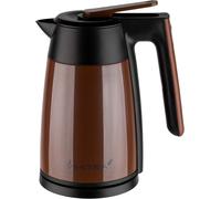 Vektra VEK-1703BR Vacuum Insulated Environmentally Eco Friendly Easy Pour Cordless Kettle, 1.7 Litre, Brown