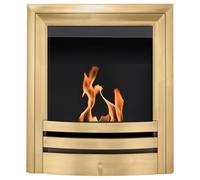 Vela Bio Ethanol Fire in Antique Brass Acantha Fires & Fireplaces Gold One Size