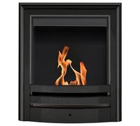 Vela Bio Ethanol Fire in Black Nickel Acantha Fires & Fireplaces Black One Size