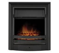 Vela Electric Fire in Black Nickel Acantha Fires & Fireplaces Black One Size