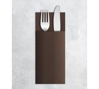 VelaHub Airlaid 50 Cutlery Napkins, Disposable Napkins, 39 x 40 cm, Chestnut