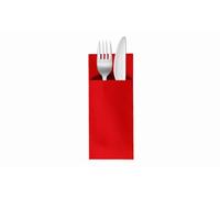 VelaHub Soft Point 50 Cutlery Napkins Disposable Napkins, 32 x 38 cm, Red