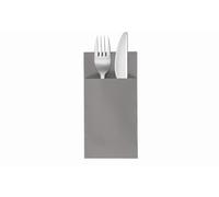 VelaHub Soft Point 50 Cutlery Napkins, Disposable Napkins, 39 x 38 cm, Grey