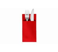 VelaHub Soft Point 50 Cutlery Napkins, Disposable Napkins, 39 x 38 cm, Red