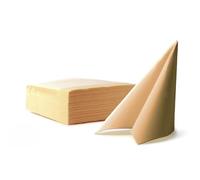 VelaHub Soft Point 50 Disposable Napkin 38 x 38 cm 1/4 Fold Natural Brown