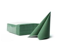 VelaHub Soft Point 50 High-Quality Disposable Napkin 38 x 38 cm 1/4 Fold Green