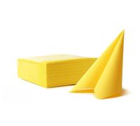 VelaHub Soft Point 50 High-Quality Disposable Napkin 38 x 38 cm 1/4 Fold Yellow