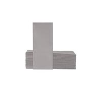 VelaHub Soft Point 50 Napkins, 1/8 Fold, High-Quality Disposable Napkins, 32 x 38 cm, Grey