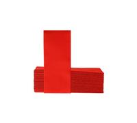 VelaHub Soft Point 50 Napkins, 1/8 Fold, High-Quality Disposable Napkins, 32 x 38 cm, Red