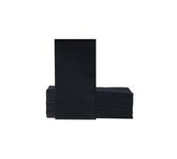 VelaHub Soft Point 50 Napkins, 1/8 Fold, High-Quality Disposable Napkins, 39 x 38 cm, Black